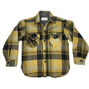 Briarcliff CPO Wool Flannel Shirt Jacket Womans XS Youth 12-14 Button Up Italy